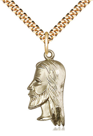 14kt Gold Filled Christ Head Medal Catholic Jewelry