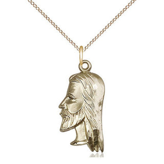 14kt Gold Christ Head Medal