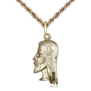 14kt Gold Christ Head Medal