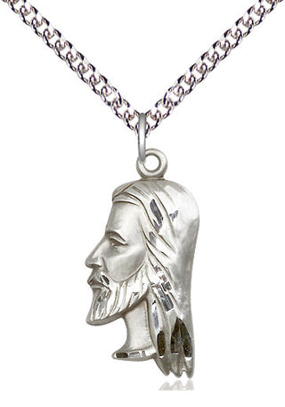 Sterling Silver Christ Head Medal Catholic Jewelry