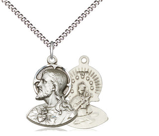 Sterling Silver Head of Christ Medal Religious Jewelry