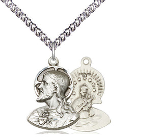 Sterling Silver Head of Christ Medal Religious Jewelry