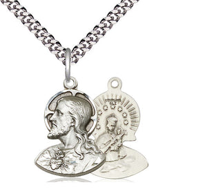 Sterling Silver Head of Christ Medal Religious Jewelry