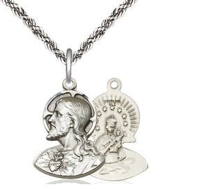 Sterling Silver Head of Christ Medal Religious Jewelry