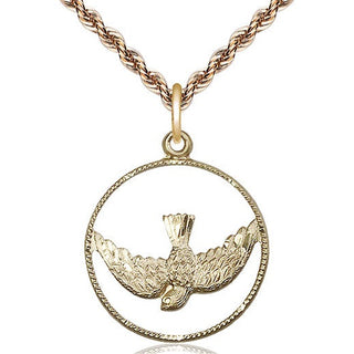 14kt Gold Holy Spirit Medal