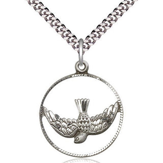 Sterling Silver Holy Spirit Medal Catholic Jewelry