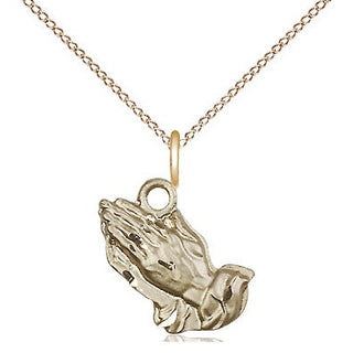 14kt Gold Praying Hands Medal