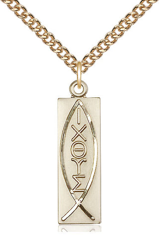 14kt Gold Fish Medal