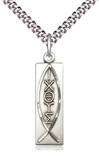 Sterling Silver Fish Medal Catholic Jewelry