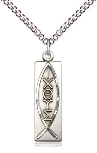 Sterling Silver Fish Medal Catholic Jewelry