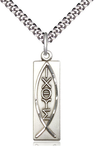 Sterling Silver Fish Medal Catholic Jewelry