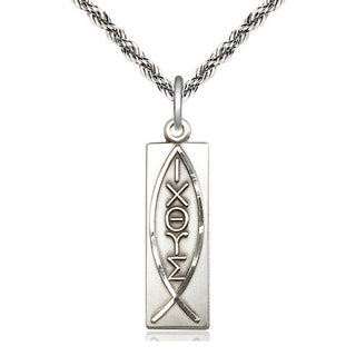 Sterling Silver Fish Medal Catholic Jewelry