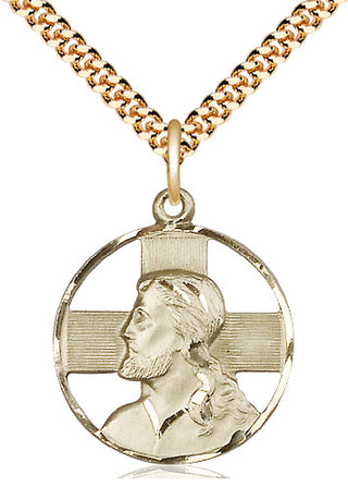 14kt Gold Filled Head of Christ Medal Catholic Jewelry
