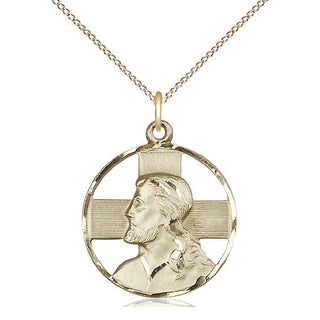 14kt Gold Head of Christ Medal