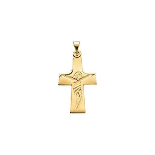 14K Yellow 30.3x16 mm Crucifix Pendant