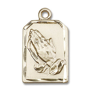 14kt Gold Filled Praying Hands Medal