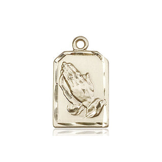14kt Gold Praying Hands Medal