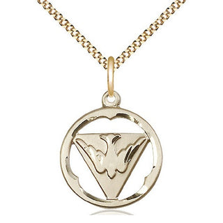 14kt Gold Filled Holy Spirit Medal Religious Jewelry