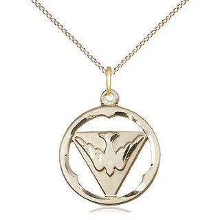 14kt Gold Filled Holy Spirit Medal Religious Jewelry
