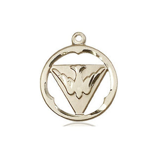14kt Gold Holy Spirit Medal