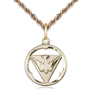 14kt Gold Holy Spirit Medal