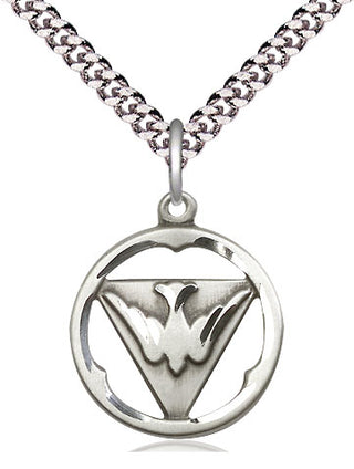Pewter Holy Spirit Medal Religious Jewelry