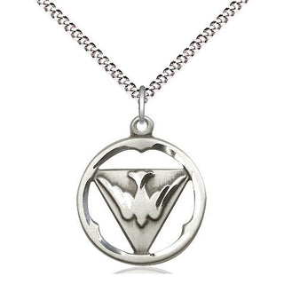 Sterling Silver Holy Spirit Medal Religious Jewelry