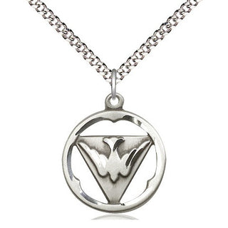Sterling Silver Holy Spirit Medal Religious Jewelry