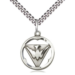 Sterling Silver Holy Spirit Medal Religious Jewelry