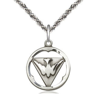 Sterling Silver Holy Spirit Medal Religious Jewelry
