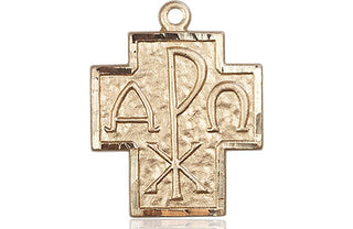 14kt Gold Alpha & Omega Medal