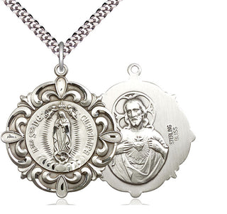 Sterling Silver Our Lady of Guadalupe Medal Catholic Jewelry