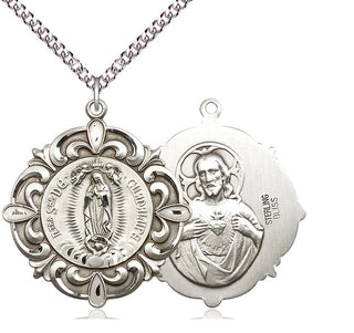 Sterling Silver Our Lady of Guadalupe Medal Catholic Jewelry