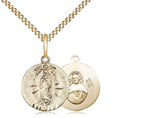 14kt Gold Filled Our Lady of Guadalupe Medal Religious and Catholic Jewelry