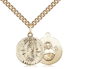 14kt Gold Filled Our Lady of Guadalupe Medal Religious and Catholic Jewelry