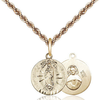 14kt Gold Our Lady of Guadalupe Medal
