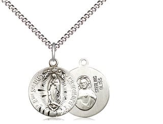 Sterling Silver Our Lady of Guadalupe Medal Religious and Catholic Jewelry
