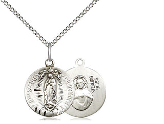Sterling Silver Our Lady of Guadalupe Medal Religious and Catholic Jewelry