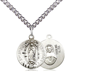 Sterling Silver Our Lady of Guadalupe Medal Religious and Catholic Jewelry