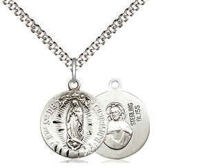 Sterling Silver Our Lady of Guadalupe Medal Religious and Catholic Jewelry