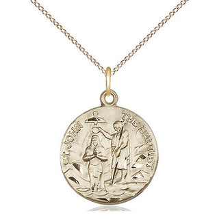 14kt Gold Filled Saint John the Baptist Medal Religious Jewelry
