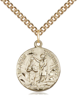 14kt Gold Filled Saint John the Baptist Medal Religious Jewelry