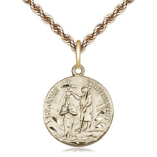 14kt Gold Filled Saint John the Baptist Medal Religious Jewelry