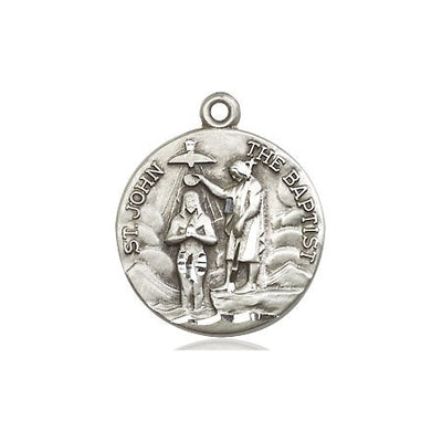 Sterling Silver Saint John the Baptist Medal | Medium