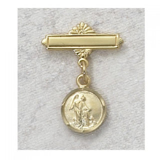 Gold over Silver Guardian Angel Baby Pin/T