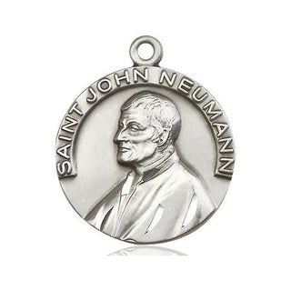 Sterling Silver Saint John Neumann Medal Catholic Jewelry