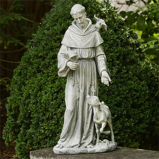 36.5-Inch St Francis With Deer Garden Statue