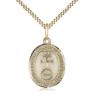 14kt Gold Filled United Church of Christ Medal Religious Jewelry