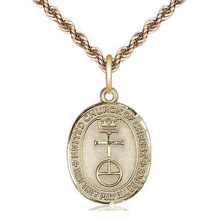 14kt Gold Filled United Church of Christ Medal Religious Jewelry