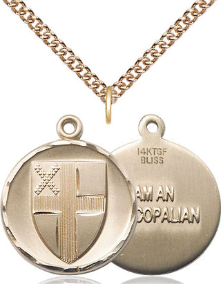 14kt Gold Filled Episcopal Medal Religious Jewelry